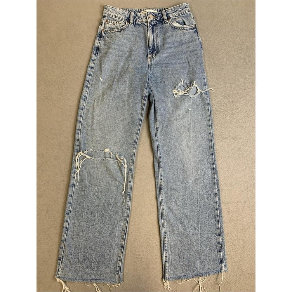 Garage Light Blue Distressed Women Jeans